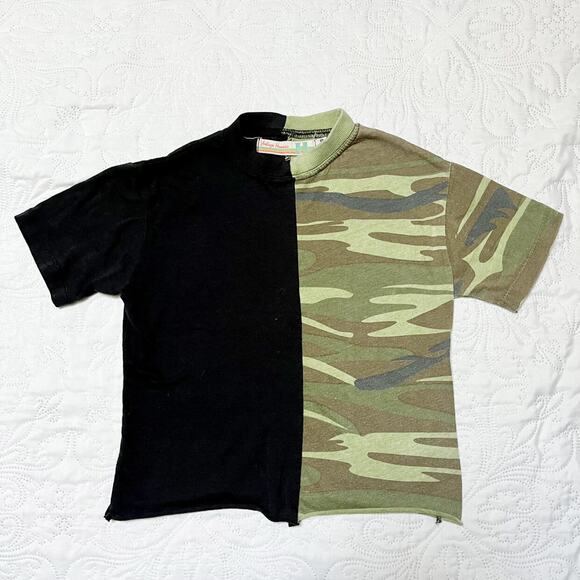 Vintage Havana Camo Split Tee Size 7/8 - Picture 2 of 5